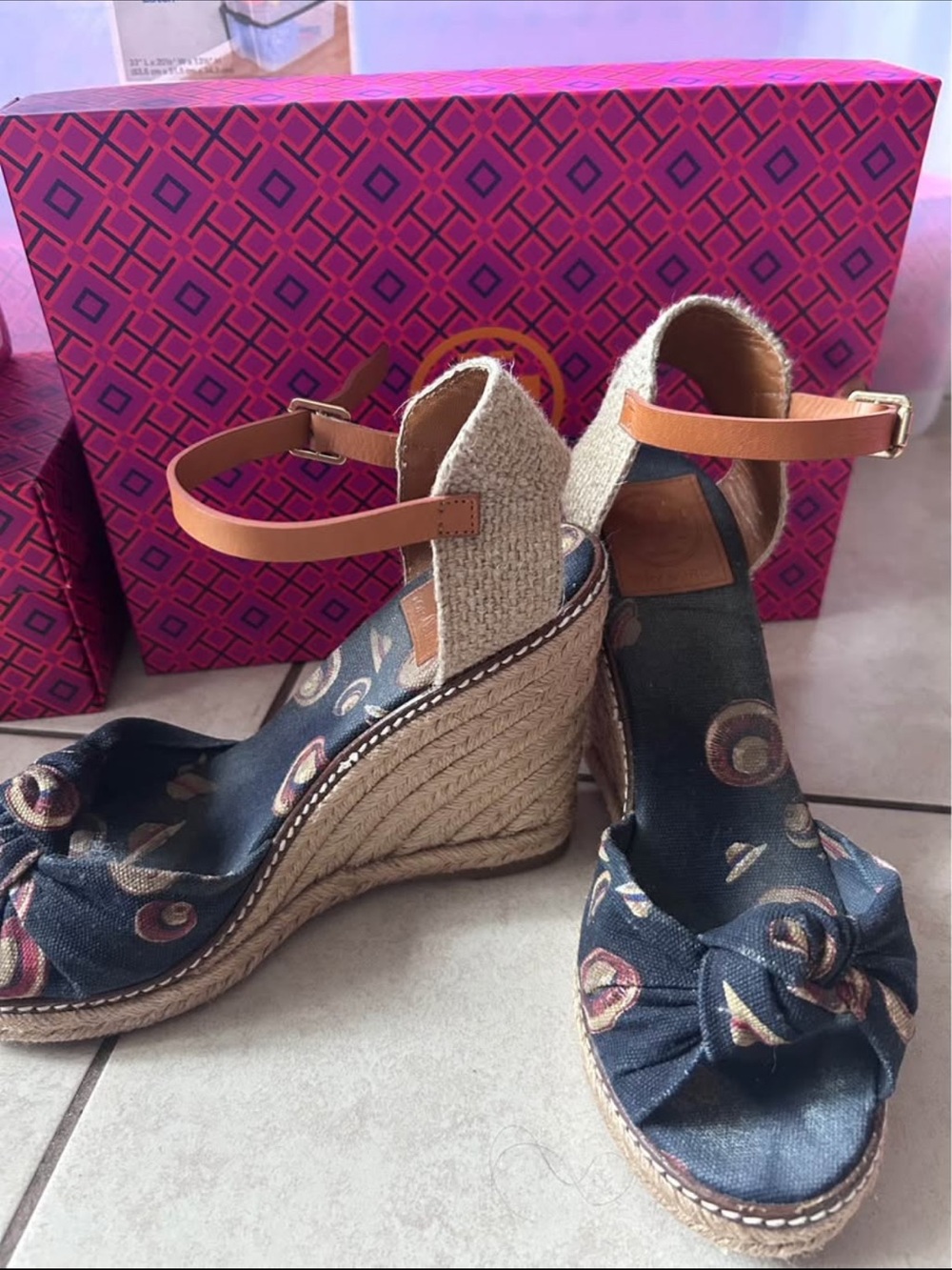 Tory Burch Macy 110mm Espadrille Wedge Sandals